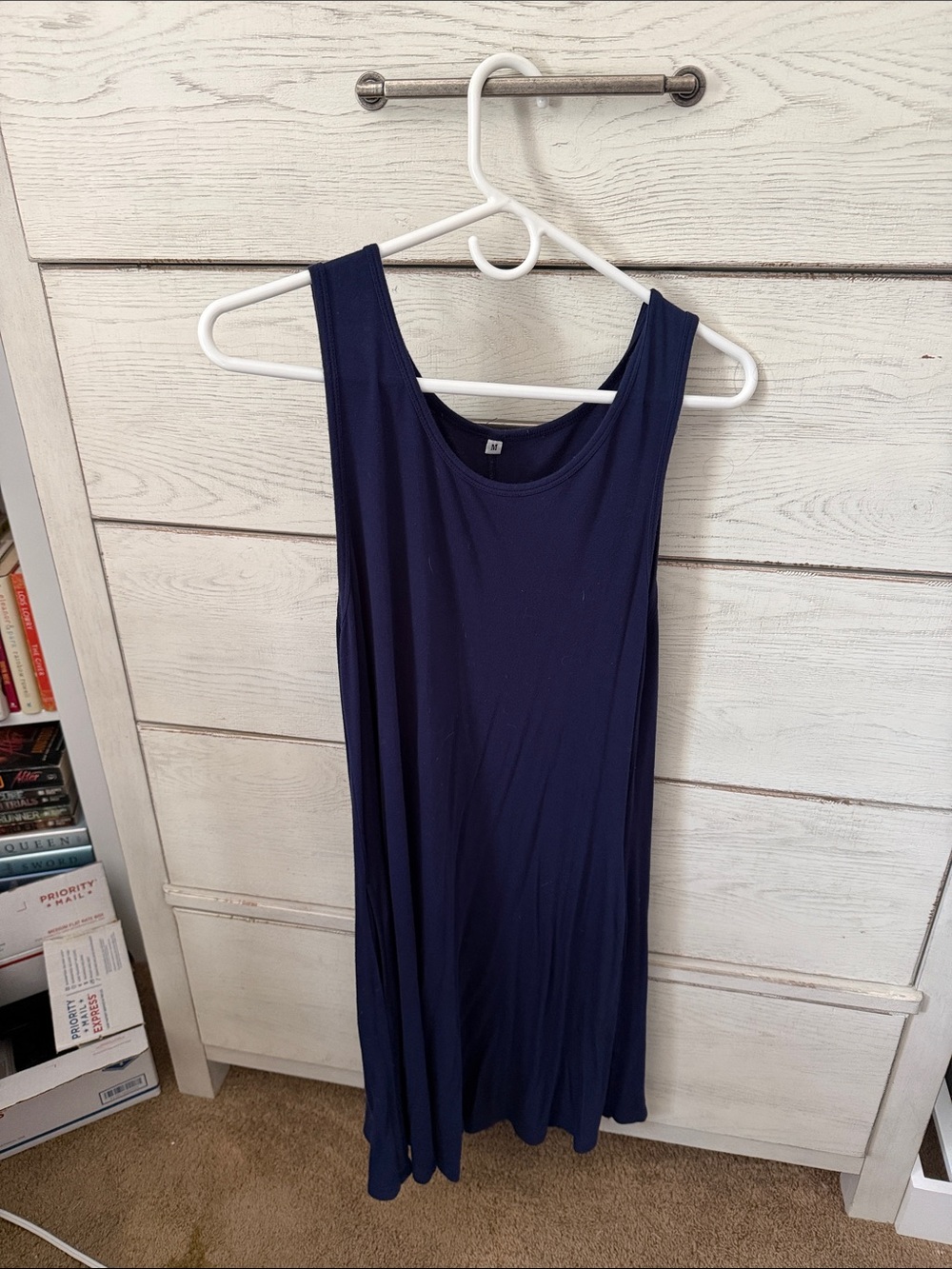 Sleeveless Navy Swing Dress - Classic Easywear
